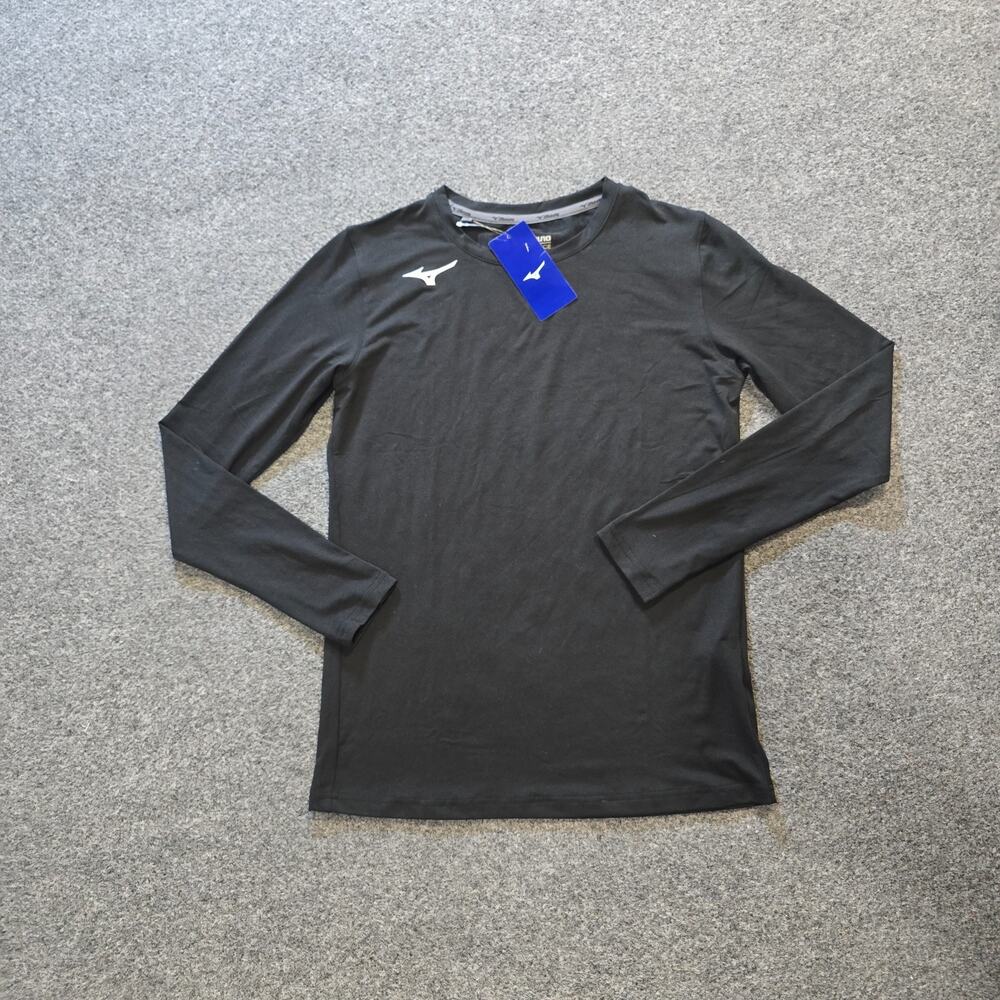 Mizuno Top Womens Size Small Black Attack Tee Long Sleeve Softball Layer Casual